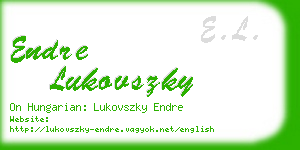 endre lukovszky business card